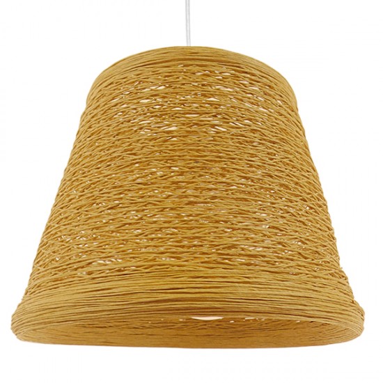 GLOBOSTAR® PLAYROOM 01332 Vintage Κρεμαστό Φωτιστικό Οροφής με Ντουί 1 x E27 AC 220-240V IP20 - Μπεζ - Μ32 x Π32 x Υ27cm