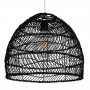 GLOBOSTAR® MALIBU 00969 Boho Κρεμαστό Φωτιστικό Οροφής με Ντουί 1 x E27 AC 220-240V IP20 - Μαύρο - Μ40 x Π40 x Υ35cm