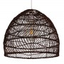 GLOBOSTAR® MALIBU 00970 Boho Κρεμαστό Φωτιστικό Οροφής με Ντουί 1 x E27 AC 220-240V IP20 - Καφέ - Μ40 x Π40 x Υ35cm
