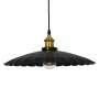 GLOBOSTAR® MARGI 00982 Vintage Κρεμαστό Φωτιστικό Οροφής με Ντουί 1 x E27 AC 220-240V IP20 - Μαύρο & Χρυσό - Μ40 x Π40 x Y15cm