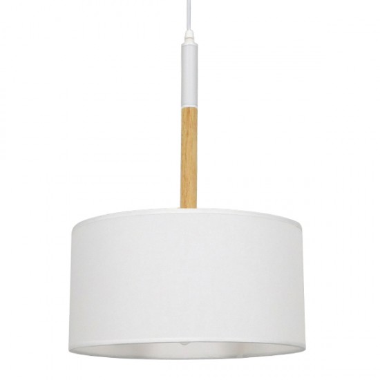 GLOBOSTAR® BRONX 01518 Μοντέρνο Κρεμαστό Φωτιστικό Οροφής με Ντουί 1 x E27 AC 220-240V IP20 - Λευκό - Μ35 x Π35 x Υ50cm