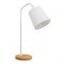 GLOBOSTAR® RIBBON 01574 Μοντέρνο Επιτραπέζιο Φωτιστικό Πορτατίφ με Ντουί 1 x E27 AC 220-240V IP20 - Λευκό & Μπεζ - Μ15 x Π30 x Υ49cm