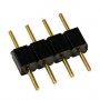 GLOBOSTAR® STRIPCON 70701 Ταχυσύνδεσμος 4 Pin για Ταινία LED RGB IP20 - Μαύρο - Μ1 x Π1 x Υ0.3cm
