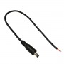 GLOBOSTAR® STRIPDC 70734 Ταχυσύνδεσμος DC Jack 5.5x2.1mm Αρσενικός για Ταινία LED IP20 - Μαύρο - Μ30 x Π2.1 x Υ2.1cm