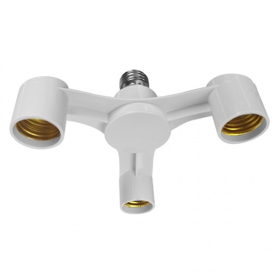 GLOBOSTAR® ADAPTOR 78976 Αντάπτορας/Μετατροπέας από Ντουί E27 σε 3 x E27 IP20 - Μ18 x Π18 x Υ10cm