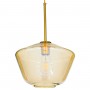 GLOBOSTAR® AMARIS 00870 Μοντέρνο Κρεμαστό Φωτιστικό Οροφής με Ντουί 1 x E27 AC 220-240V IP20 - Χρυσό Πλατίνα & Μελί - Μ30 x Π30 x Y22cm