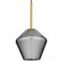 GLOBOSTAR® AMARIS 00872 Μοντέρνο Κρεμαστό Φωτιστικό Οροφής με Ντουί 1 x E27 AC 220-240V IP20 - Χρυσό Πλατίνα & Μαύρο Φιμέ - Μ22 x Π22 x Y22cm