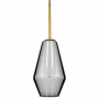 GLOBOSTAR® AMARIS 00874 Μοντέρνο Κρεμαστό Φωτιστικό Οροφής με Ντουί 1 x E27 AC 220-240V IP20 - Χρυσό Πλατίνα & Μαύρο Φιμέ - Μ17 x Π17 x Υ30cm
