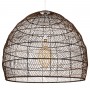 GLOBOSTAR® MALIBU 00967 Boho Κρεμαστό Φωτιστικό Οροφής με Ντουί 1 x E27 AC 220-240V IP20 - Καφέ - Μ100 x Π100 x Y86cm