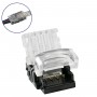 GLOBOSTAR® STRIPCON 70724 Ταχυσύνδεσμος για RGB Ταινία LED 10mm σε 4 Καλώδια Αδιάβροχο IP65 - Διάφανο - Μ1.5 x Π2.4 x Υ0.8cm