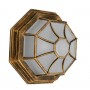 GLOBOSTAR® RUBY 00913 Vintage Φωτιστικό Οροφής με Ντουί 1 x E27 AC 220-240V IP20 - Χάλκινο Εφέ Σκουριάς - Μ21 x Π21 x Υ10cm