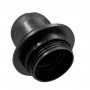 GLOBOSTAR® LAMPHOLDER 78959 Ντουί E27 με Ροδέλα IP20 Μαύρο - Μ5.8 x Π5.8 x Υ5.8cm