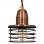 GLOBOSTAR® MANHATTAN 01453 Μοντέρνο Κρεμαστό Φωτιστικό Οροφής με Ντουί 1 x E27 AC 220-240V IP20 - Χάλκινο - Μ11 x Π11 x Υ14cm