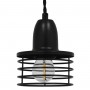 GLOBOSTAR® MANHATTAN 01456 Μοντέρνο Κρεμαστό Φωτιστικό Οροφής με Ντουί 1 x E27 AC 220-240V IP20 - Μαύρο - Μ11 x Π11 x Υ14cm