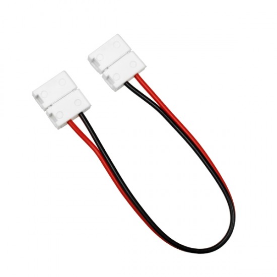 GLOBOSTAR® STRIPCON 70732 Ταχυσύνδεσμος για Μονόχρωμη Ταινία LED 10mm σε 10mm Σύνδεσμο IP20 - Λευκό - Μ16 x Π1.5 x Υ0.3cm