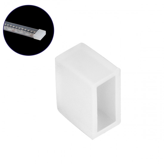 GLOBOSTAR® IPTUBE-A 70902 Τερματική Τάπα για Κανάλι Σιλικόνης Στεγανοποίησης Αδιάβροχο IP68 - Διάφανο - Μ1.2 x Π1 x Υ0.6cm