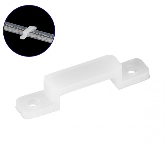 GLOBOSTAR® IPTUBE-C 70907 Βάση Στήριξης για Κανάλι Σιλικόνης Στεγανοποίησης Αδιάβροχο IP68 - Διάφανο - Μ3.2 x Π0.6 x Υ0.5cm