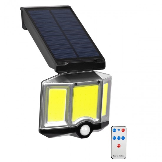 GLOBOSTAR® ORVION 71482 Προβολέας με IR Ασύρματο Χειριστήριο LED 20W 1000lm 120° DC 5V με Φωτοβολταϊκό Panel 5V 1W & Επαναφορτιζόμενη Μπαταρία Li-ion 3.2V 2400mAh Αδιάβροχο IP65 Ψυχρό Λευκό 6000K Dimmable - Sanan COB Chip - Μαύρο - Μ12.5 x Π3.5 x Υ10cm - 2 Χρόνια Εγγύηση