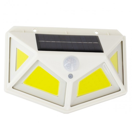 GLOBOSTAR® NOVAQ 71497 Προβολέας με Ανιχνευτή PIR / Αισθητήρα Κίνησης LED 10W 500lm 180° DC 5V με Φωτοβολταϊκό Panel 5V 0.3W & Επαναφορτιζόμενη Μπαταρία Li-ion 3.2V 1200mAh Αδιάβροχο IP65 Ψυχρό Λευκό 6000K - Sanan COB Chip - Λευκό - Μ13.6 x Π5.2 x Υ9.9cm - 2 Χρόνια Εγγύηση