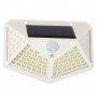 GLOBOSTAR® NOVAQ 71498 Προβολέας με Ανιχνευτή PIR / Αισθητήρα Κίνησης LED 10W 500lm 180° DC 5V με Φωτοβολταϊκό Panel 5V 0.3W & Επαναφορτιζόμενη Μπαταρία Li-ion 3.2V 1200mAh Αδιάβροχο IP65 Ψυχρό Λευκό 6000K - Sanan SMD Chip - Λευκό - Μ13.6 x Π5.2 x Υ9.9cm - 2 Χρόνια Εγγύηση