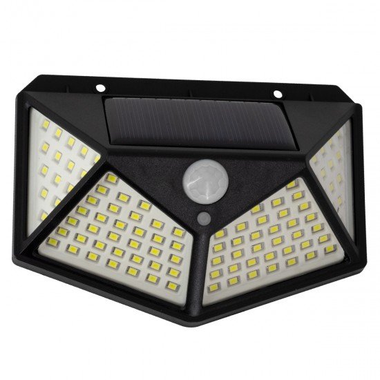 GLOBOSTAR® NOVAQ 71499 Προβολέας με Ανιχνευτή PIR / Αισθητήρα Κίνησης LED 10W 500lm 180° DC 5V με Φωτοβολταϊκό Panel 5V 0.3W & Επαναφορτιζόμενη Μπαταρία Li-ion 3.2V 1200mAh Αδιάβροχο IP65 Ψυχρό Λευκό 6000K - Sanan SMD Chip - Μαύρο - Μ13.6 x Π5.2 x Υ9.9cm - 2 Χρόνια Εγγύηση