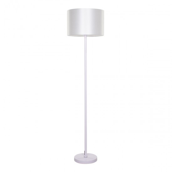 GLOBOSTAR® ASHLEY 00823 Μοντέρνο Επιδαπέδιο Φωτιστικό με Ντουί 1 x E27 AC 220-240V IP20 - Λευκό - Μ35 x Π35 x Υ145cm