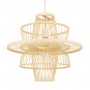 GLOBOSTAR® BALI 00861 Boho Κρεμαστό Φωτιστικό Οροφής με Ντουί 1 x E27 AC 220-240V IP20 - Μπεζ - Μ45 x Π45 x Υ42.5cm
