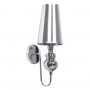 GLOBOSTAR® LAURA 01498 Μοντέρνο Φωτιστικό Τοίχου - Απλίκα με Ντουί 1 x E27 AC 220-240V IP20 - Ασημί - Μ21 x Π15 x Y48cm