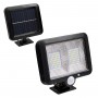 GLOBOSTAR® ZETA 71459 Προβολέας με Ανιχνευτή PIR / Αισθητήρα Κίνησης LED 20W 600lm 120° DC 5V με Φωτοβολταϊκό Panel 5V 1W & Επαναφορτιζόμενη Μπαταρία Li-ion 3.2V 2400mAh Αδιάβροχο IP65 Ψυχρό Λευκό 6000K - Sanan SMD Chip - Μαύρο - Μ15 x Π3.5 x Υ13cm - 2 Χρόνια Εγγύηση
