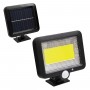 GLOBOSTAR® ZETA 71460 Προβολέας με Ανιχνευτή PIR / Αισθητήρα Κίνησης LED 20W 600lm 120° DC 5V με Φωτοβολταϊκό Panel 5V 1W & Επαναφορτιζόμενη Μπαταρία Li-ion 3.2V 2400mAh Αδιάβροχο IP65 Ψυχρό Λευκό 6000K - Sanan COB Chip - Μαύρο - Μ15 x Π3.5 x Υ13cm - 2 Χρόνια Εγγύηση