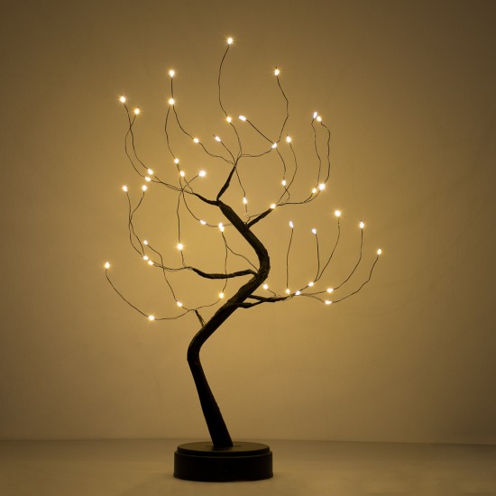 GloboStar® 71589 Επιτραπέζιο Φωτιστικό Πορτατίφ LED 3W 300lm 360° με Μπαταρίες (Δεν Περιλαμβάνονται) IP20 Θερμό Λευκό 3000K Μαύρο Πλαστικό - Μ40 x Π40 x Υ50cm - 2 Xρόνια Εγγύηση