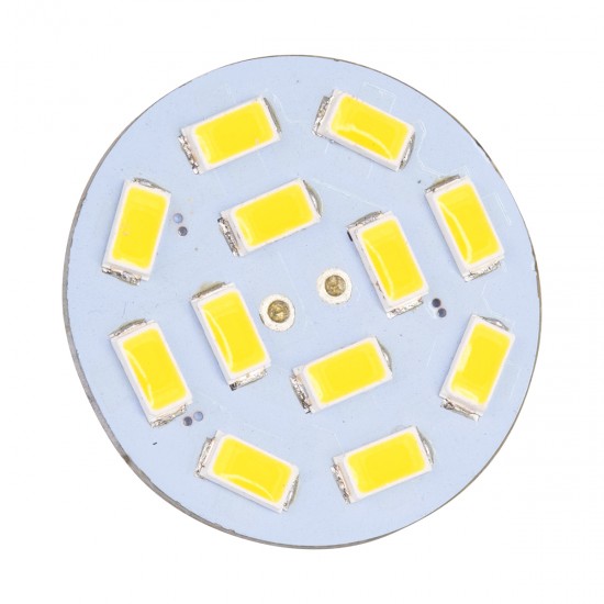 GLOBOSTAR® G4BACK 76102 Λάμπα G4 LED 4.5W 450lm 120° DC 12-24V IP20 Ψυχρό Λευκό 6000K Dimmable - Sanan SMD Chip - Back Pin - Μ3 x Π3 x Υ0.8cm - 2 Χρόνια Εγγύηση