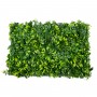 GloboStar® 78406 Artificial - Συνθετικό Τεχνητό Διακοσμητικό Πάνελ Φυλλωσιάς - Κάθετος Κήπος Τριφύλλι - Νάνος Δάφνη - Περεσκία Πράσινο Μ60 x Υ40 x Π8cm