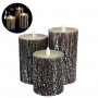 GLOBOSTAR® EVERFLAME 79562 Διακοσμητικό Κερί Παραφίνης με Εφέ Κινούμενης Φλόγας & IR Ασύρματο Χειριστήριο LED 0.5W 25lm 120° DC 3V με 2xAA Μπαταρίες IP20 Θερμό Λευκό 2700K Dimmable - Μ7.5 x Π7.5 x Υ15cm - Πακέτο 3 Τεμαχίων - 1 Χρόνο Εγγύηση