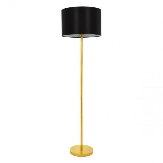 GLOBOSTAR® ASHLEY 00825 Μοντέρνο Επιδαπέδιο Φωτιστικό με Ντουί 1 x E27 AC 220-240V IP20 - Μαύρο & Χρυσό - Μ40 x Π40 x Υ148cm
