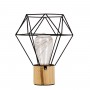 GLOBOSTAR® ANTLER 01441 Μοντέρνο Επιτραπέζιο Φωτιστικό LED 2.2W 154lm 360° DC 5V IP20 Θερμό Λευκό 2700K - DIODE - Μαύρο & Μπεζ - Μ19 x Π19 x Υ23cm - 2 Χρόνια Εγγύηση