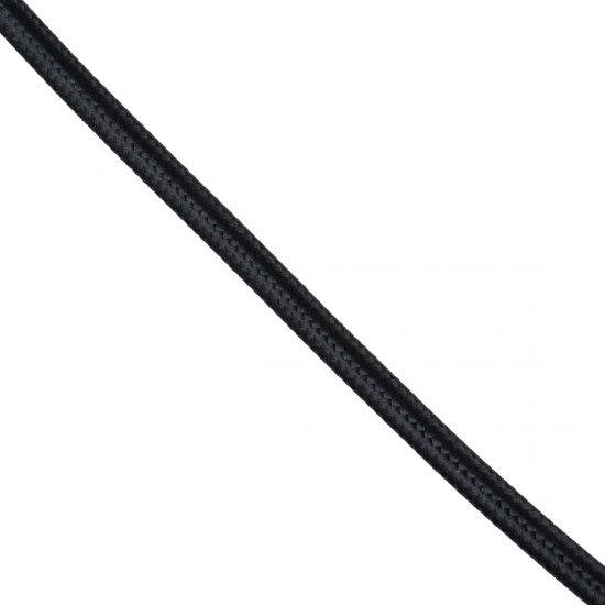 GLOBOSTAR® DECOCABLE 77601 Υφασμάτινο Καλώδιο 2 x 0.75mm² IP20 - Μαύρο - Μ100 x Π0.6 x Υ0.6cm