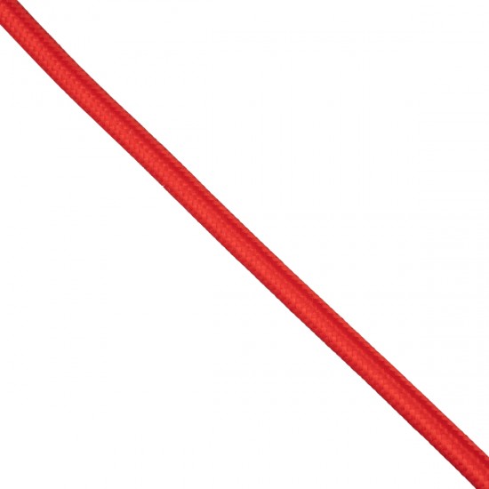 GLOBOSTAR® DECOCABLE 77602 Υφασμάτινο Καλώδιο 2 x 0.75mm² IP20 - Κόκκινο - Μ100 x Π0.6 x Υ0.6cm
