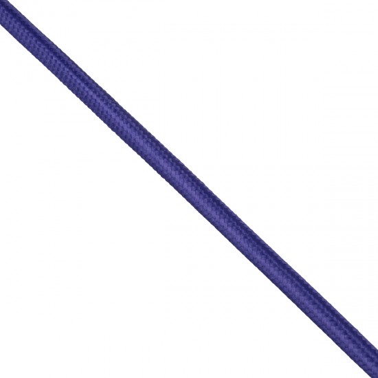 GloboStar® 77611 Στρογγυλό Υφασμάτινο Καλώδιο 1m 2 x 0.75mm² Μωβ