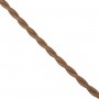 GloboStar® 77625 Πλεκτό Υφασμάτινο Καλώδιο 1m 2 x 0.75mm² Καφέ Ανοιχτό