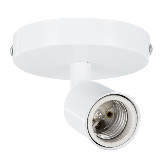 GLOBOSTAR® SARA 00842 Μοντέρνο Φωτιστικό Οροφής με Ντουί 1 x E27 AC 220-240V IP20 - Λευκό - Μ10 x Π10 x Υ10.3cm