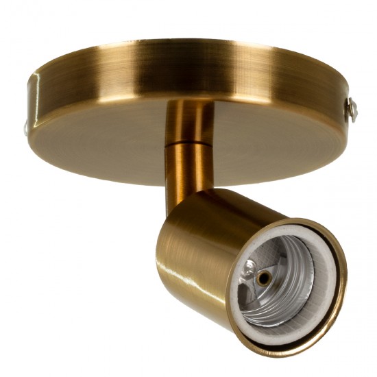 GLOBOSTAR® SARA 00846 Μοντέρνο Φωτιστικό Οροφής με Ντουί 1 x E27 AC 220-240V IP20 - Μπρούτζινο - Μ10 x Π10 x Υ10.3cm