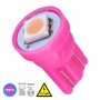 GLOBOSTAR® W5W-T10 81049 Λάμπα W5W T10 LED 0.12W 12lm 120° DC 12V IP20 Ροζ - 1 x Epistar SMD5050 Chip - Μ1.1 x Π1.1 x Υ1.7cm - 1 Χρόνο Εγγύηση