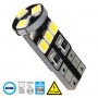 GloboStar® T10 W5W 81113 Λάμπα Αυτοκίνητου  3rd Generation Can-Bus Series LED 9 SMD 1210 0.36W 45lm 360° DC 12V IP20 Ψυχρό Λευκό 6000K