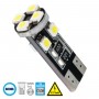 GLOBOSTAR® W5W-T10 81119 Λάμπα W5W T10 CANbus LED 2W 72lm 360° DC 12V IP20 Ψυχρό Λευκό 6000K - 8 x Epistar SMD1210 Chip - Μ1 x Π1 x Υ2.5cm - 1 Χρόνο Εγγύηση