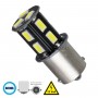 GloboStar® P21W 1156 81206 Λάμπα Αυτοκίνητου  BA15S LED 13 SMD 5630 1.2W 415lm 360° DC 12V IP20 Ψυχρό Λευκό 6000K