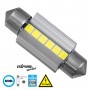 GloboStar® C5W 81338 Λάμπα Αυτοκινήτου 36mm FESTOON  3rd Generation Can-Bus Extreme Series LED 6 SMD 3030 3.2W 270lm 120° DC 12V IP20 Ψυχρό Λευκό 6000K