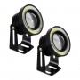 GLOBOSTAR® MOTOFLOOD 81634 Προβολάκι LED 30W/60W 3200lm/6400lm 45° DC 12V Αδιάβροχο IP65 Ψυχρό Λευκό 6000K - CREE COB Chip - Μ8.8 x Π8.8 x Υ7cm - Πακέτο 2 Τεμαχίων - 2 Χρόνια Εγγύηση