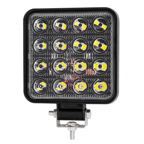 GLOBOSTAR® WORKPRO 85409 Προβολάκι LED 48W 4800lm 45° DC 10-30V Αδιάβροχο IP65 Ψυχρό Λευκό 6000K - CREE COB Chip - Μ10.8 x Π3.2 x Υ12.8cm - 2 Χρόνια Εγγύηση