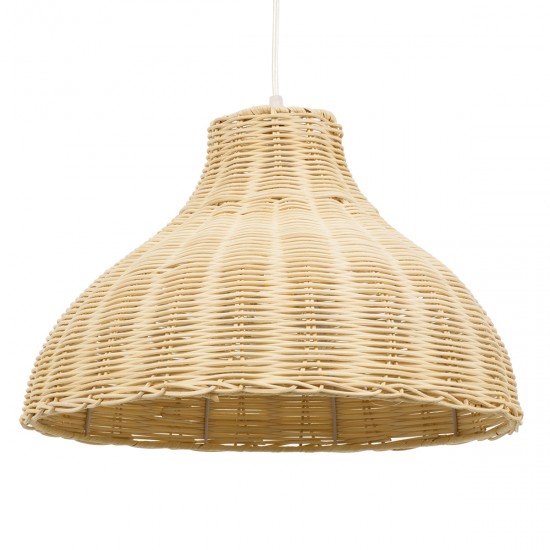 GLOBOSTAR® MAYOTTE 00724 Boho Κρεμαστό Φωτιστικό Οροφής με Ντουί 1 x E27 AC 220-240V IP20 - Μπεζ - Μ40 x Π40 x Υ28cm